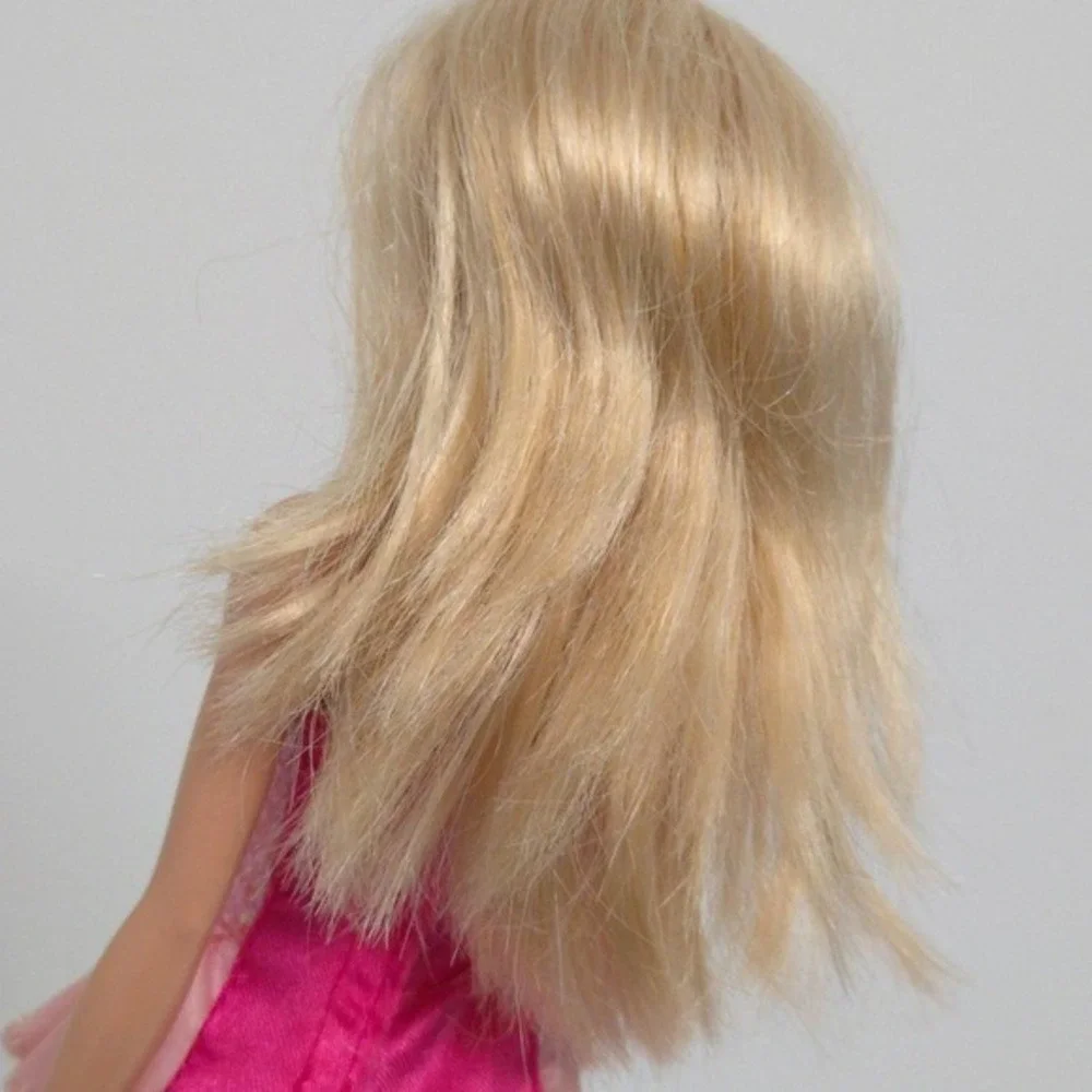 Barbie & Purple Hair Skipper Doll in Pink Glitter‎ Ruffle Party Dress (Set of 2)
